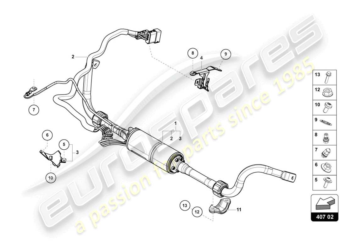 lamborghini urus (2020) stabilisator-ersatzteildiagramm