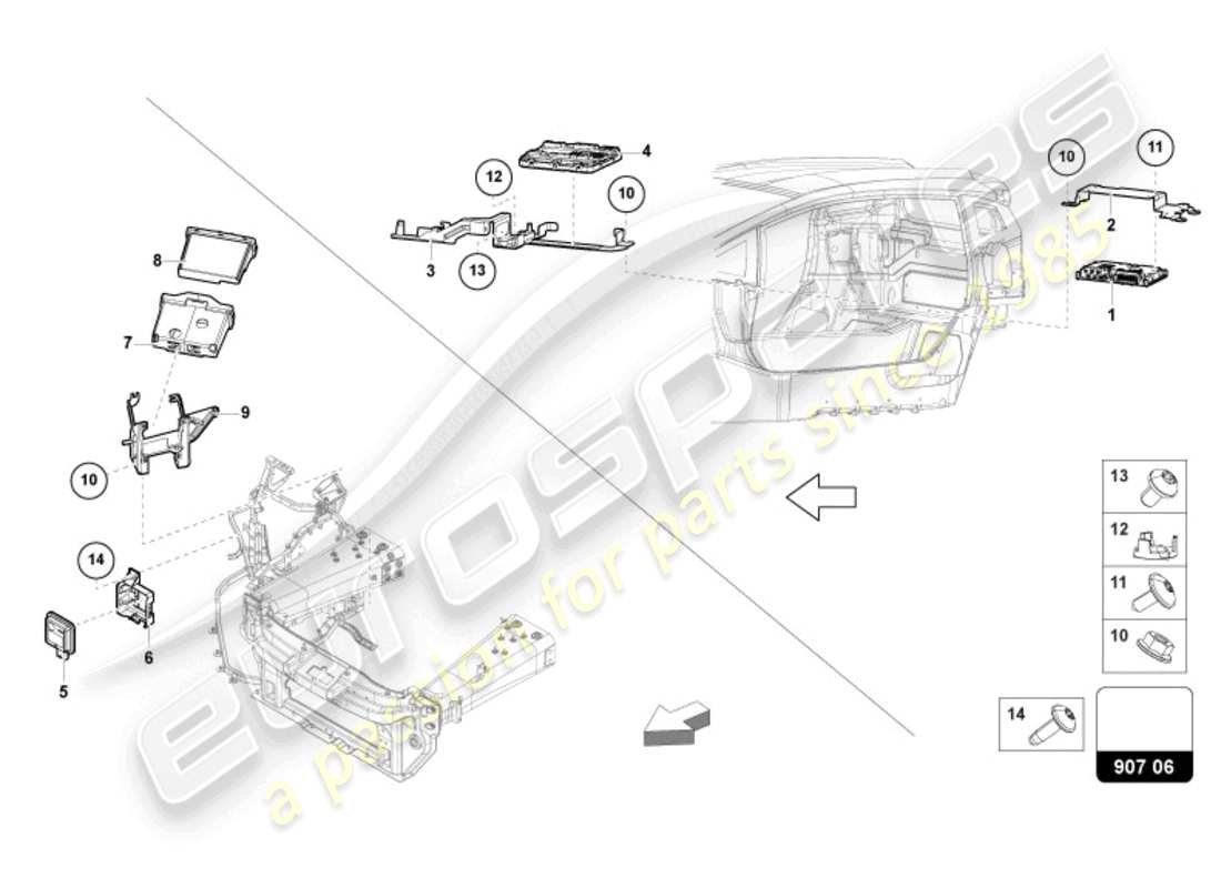 lamborghini revuelto coupe (2024) steuergeräte ersatzteildiagramm