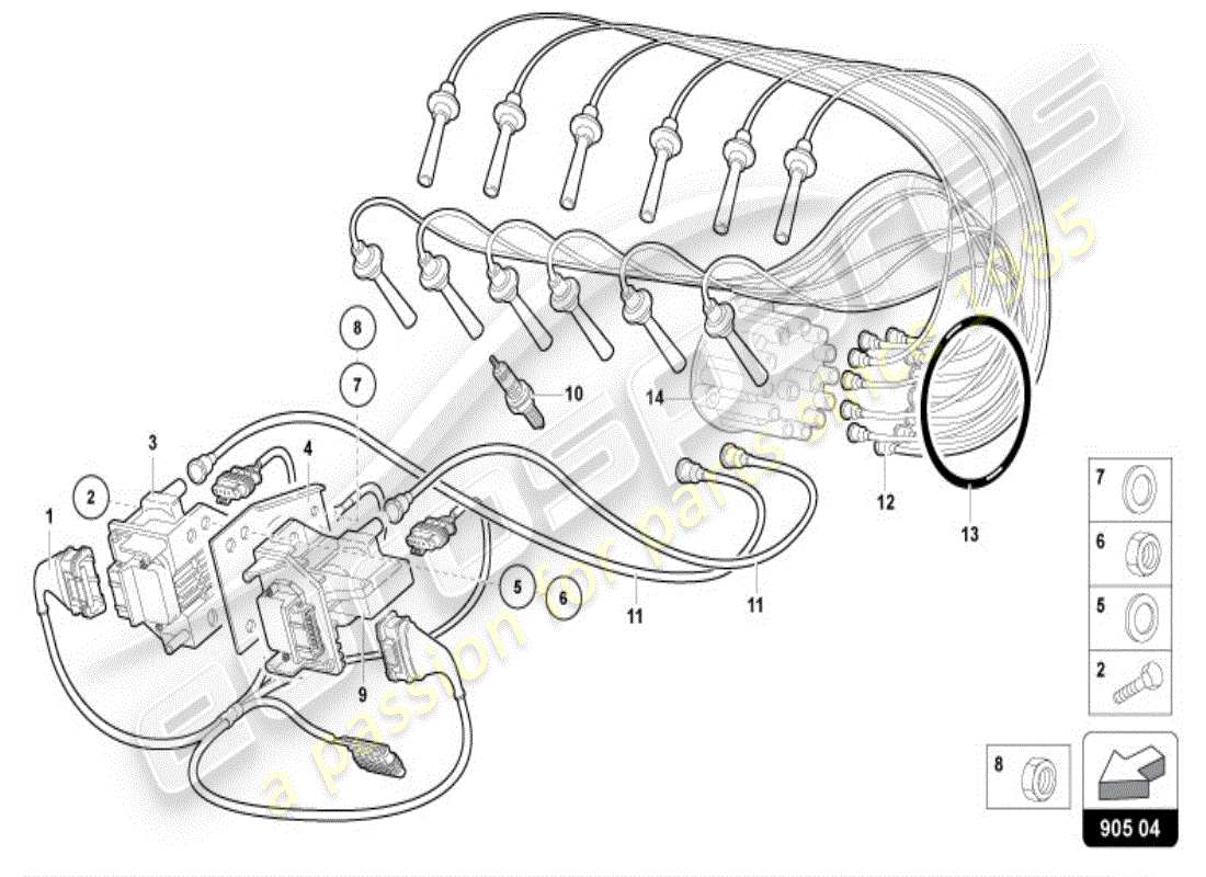 lamborghini diablo vt (1997) zündsystem teilediagramm