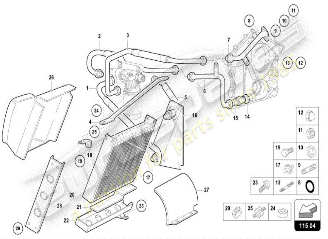 lamborghini diablo vt (1997) teilediagramm des motorölsystems