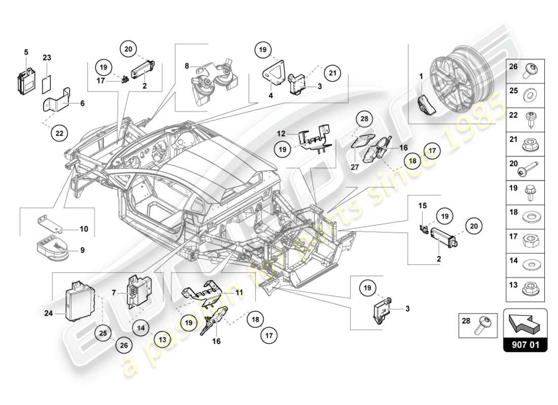 lamborghini 2022 (lp770-4 svj coupe) elektrik teilediagramm