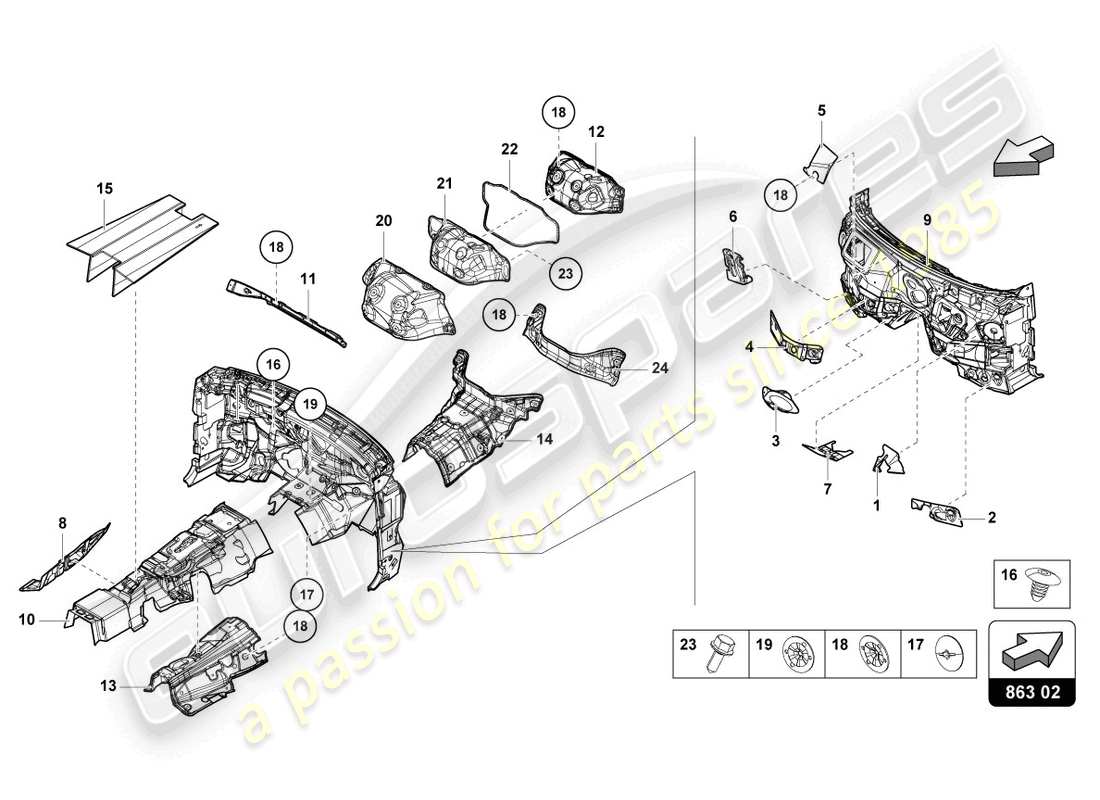 teilediagramm mit der teilenummer n90335004