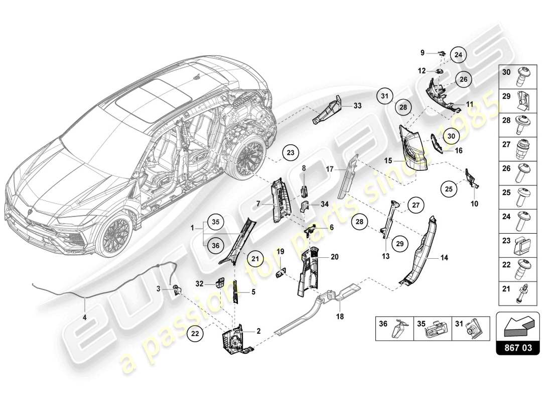 teilediagramm mit der teilenummer 4a0867276