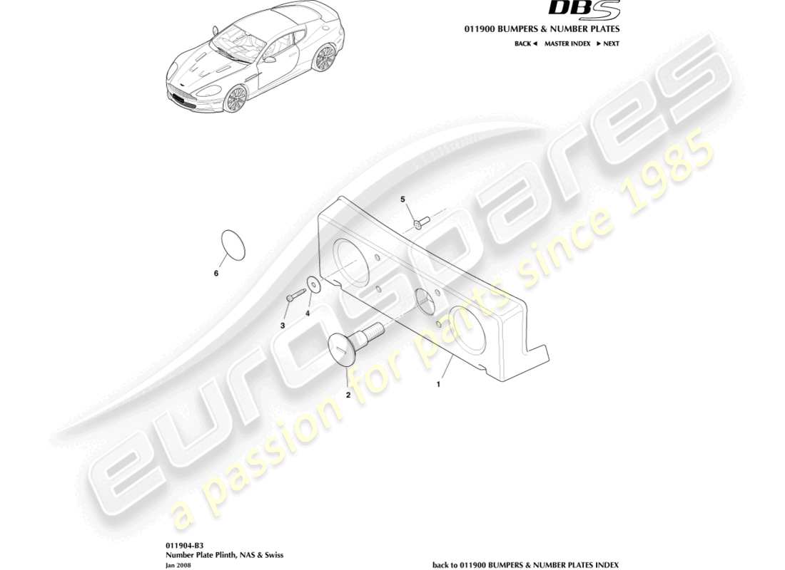TEILEDIAGRAMME AUS DEM ASTON MARTIN DBS TEILEKATALOG ANZEIGEN ein teilediagramm aus dem teilekatalog aston martin dbs