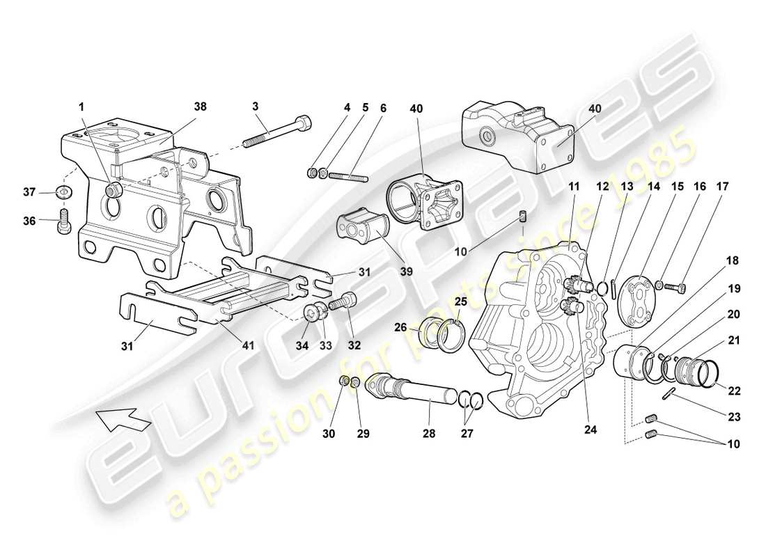 eine teilezeichnung aus dem lamborghini lp640 coupe (2009) teilekatalog