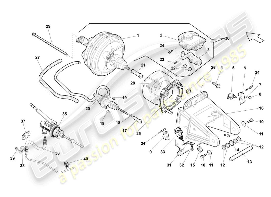eine teilezeichnung aus dem lamborghini gallardo coupe (2007) teilekatalog