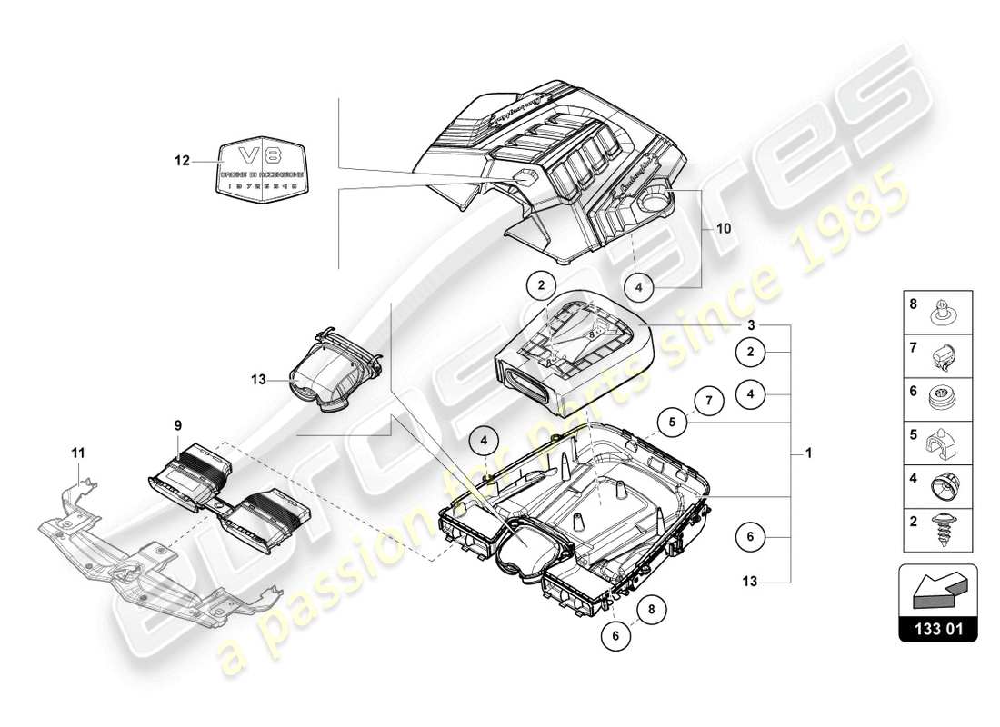 teilediagramm mit der teilenummer 4m0133567b