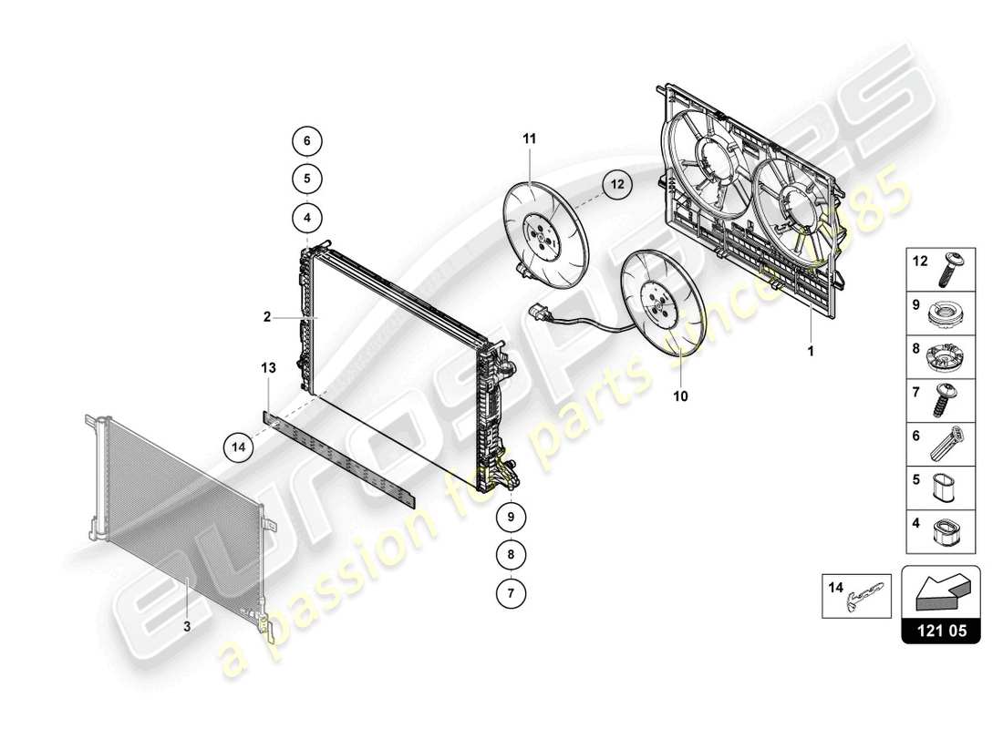 teilediagramm mit der teilenummer 4m0121095