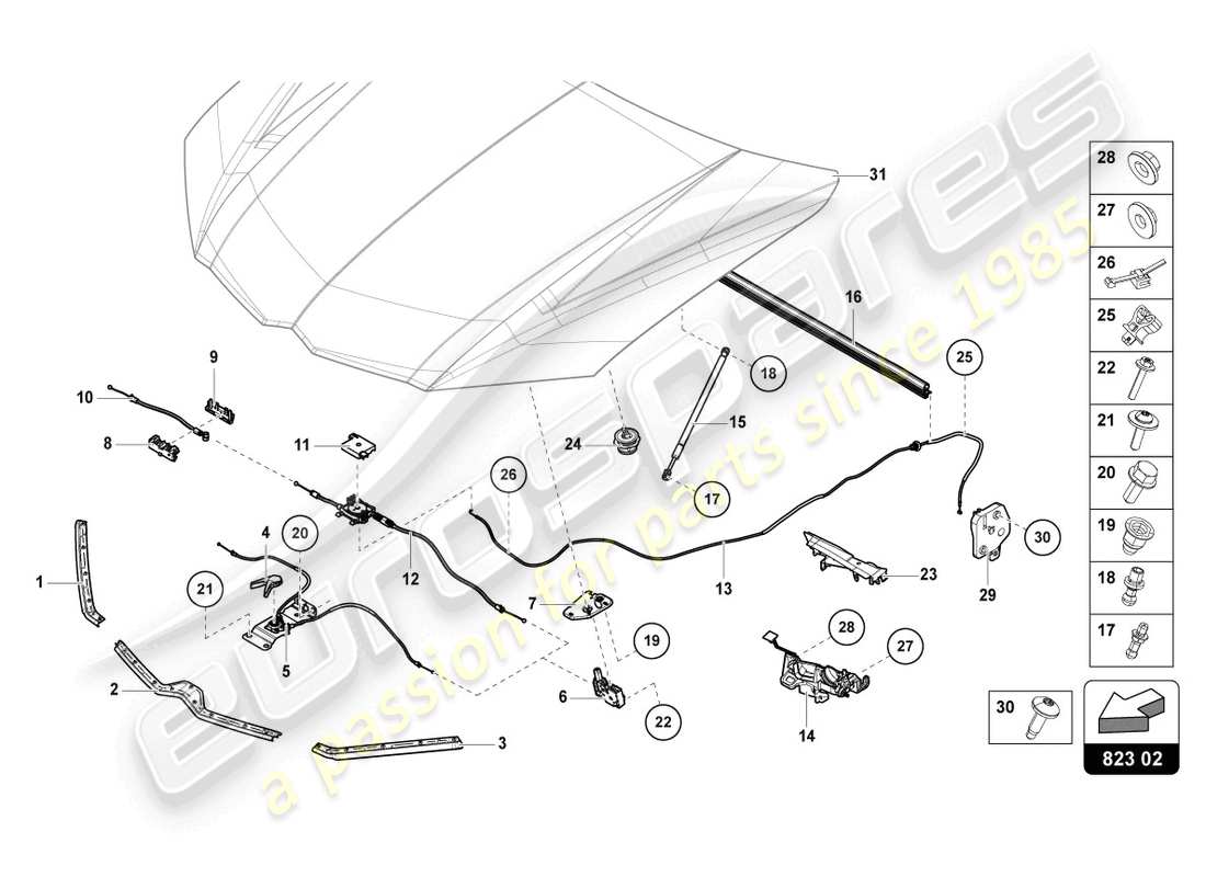 teilediagramm mit der teilenummer 4m8823186d