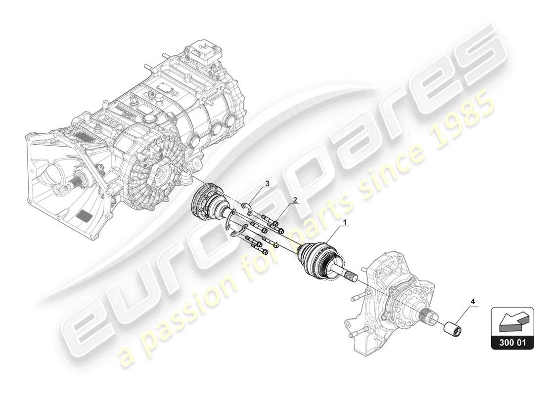 eine teilezeichnung aus dem lamborghini huracan squadra corse teilekatalog
