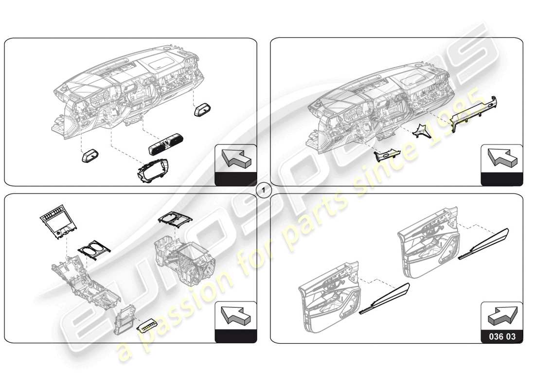 eine teilezeichnung aus dem lamborghini urus s (accessories) teilekatalog