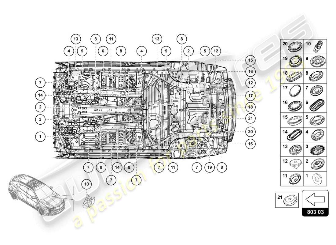 teilediagramm mit der teilenummer n90860901