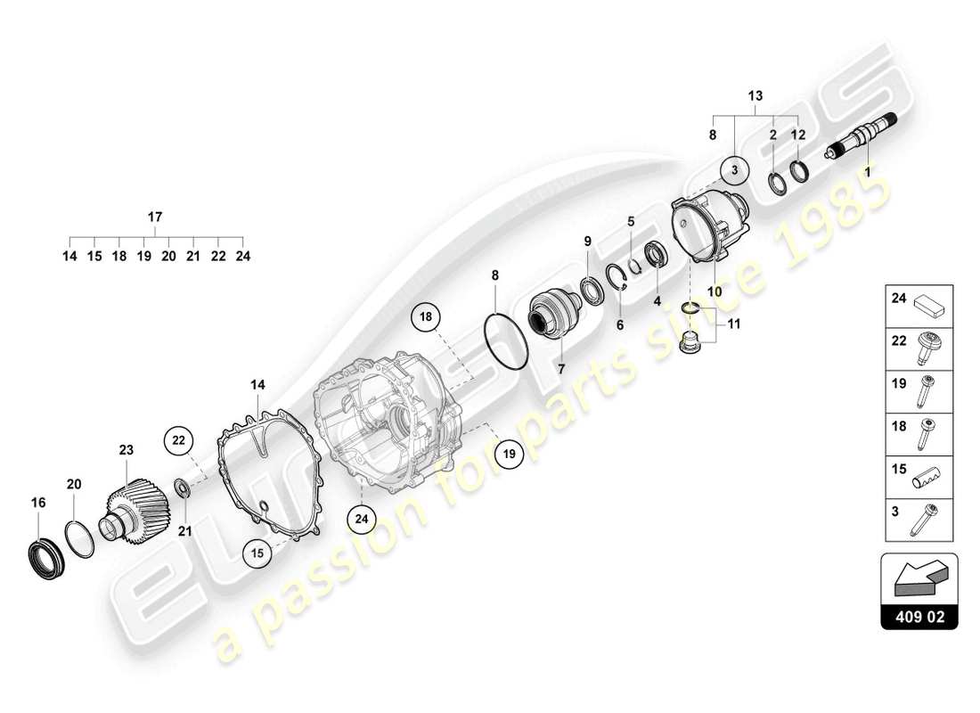 teilediagramm mit der teilenummer 0bk409345