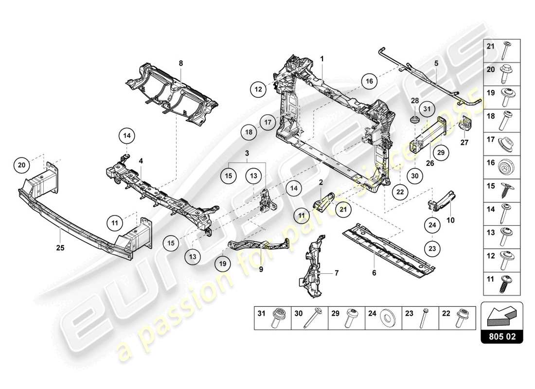 teilediagramm mit der teilenummer 4m0803330b