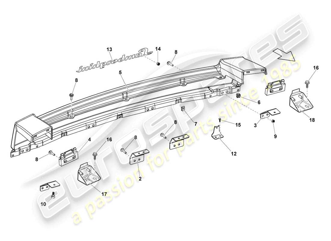 ein Teilediagramm aus dem Lamborghini LP550-2 Coupe (2010) Teilekatalog