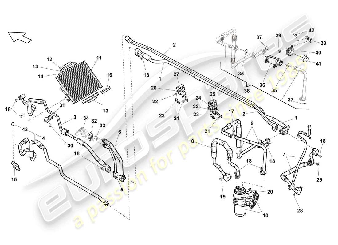 eine teilezeichnung aus dem lamborghini lp560-4 spider (2013) teilekatalog