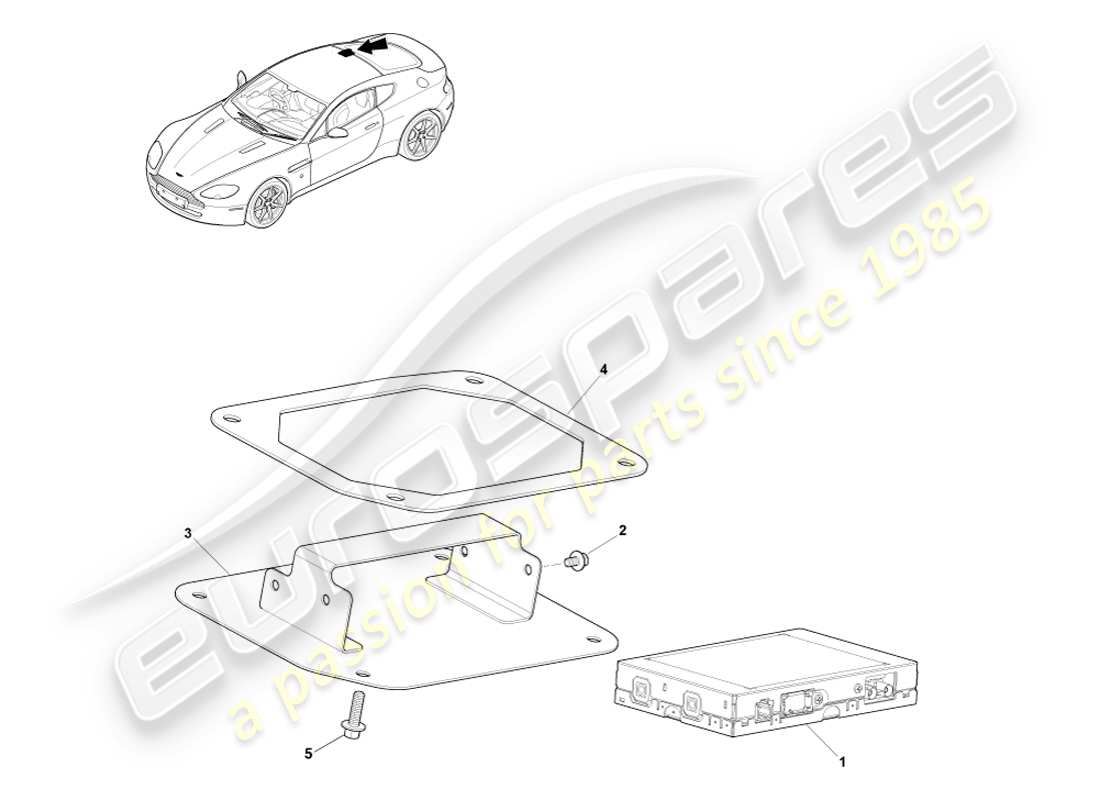 aston martin v8 vantage (2007) dab-tuner, 14my ersatzteildiagramm