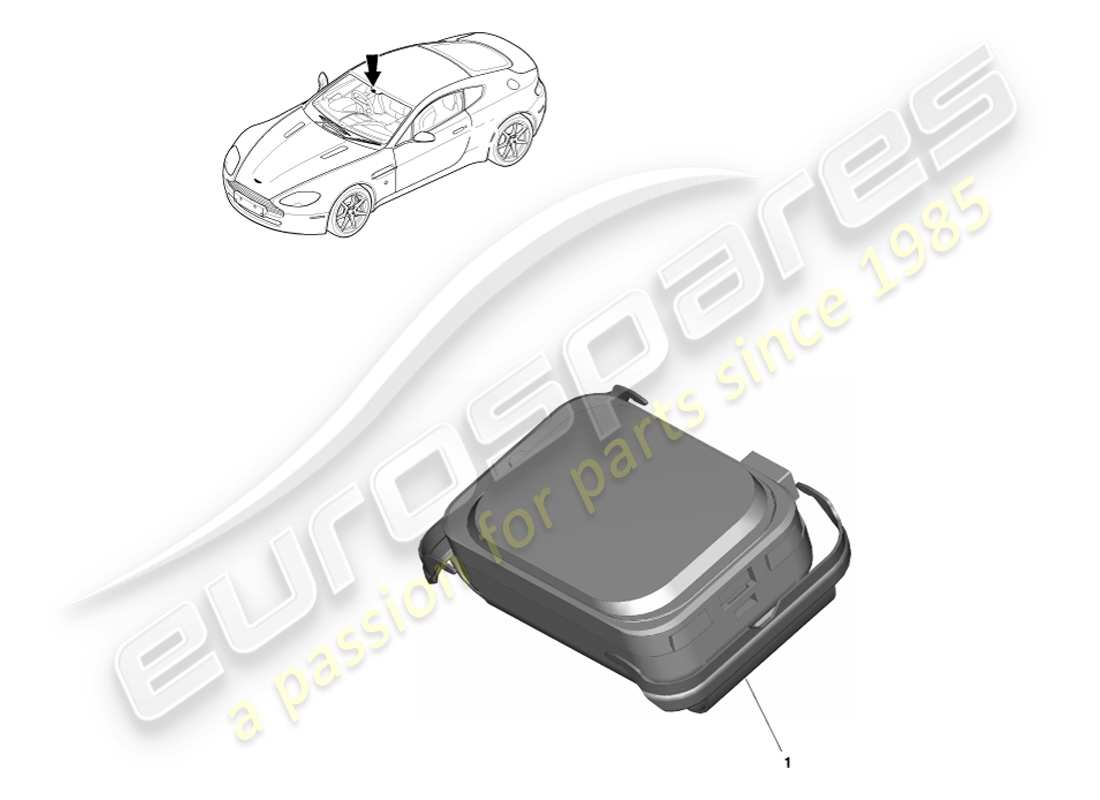 aston martin v8 vantage (2007) teilediagramm des regen- und tageslichtsensors