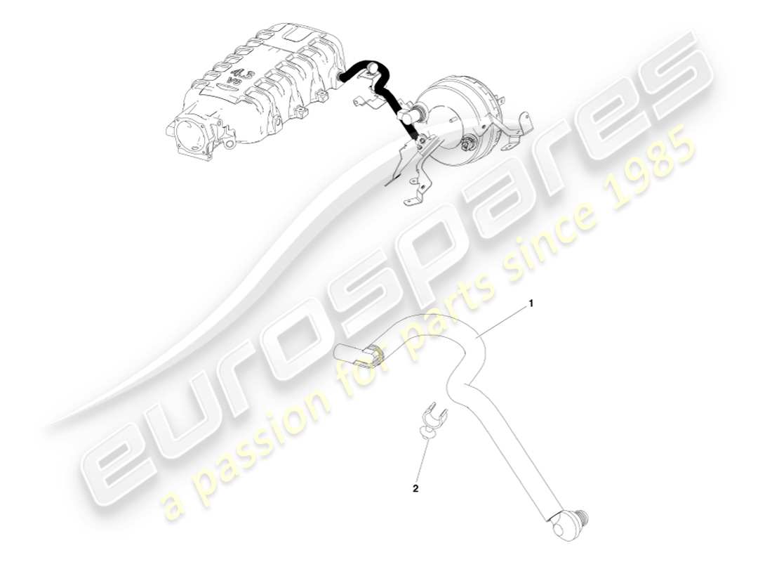aston martin v8 vantage (2005) vakuumrohr, lhd-ersatzteildiagramm