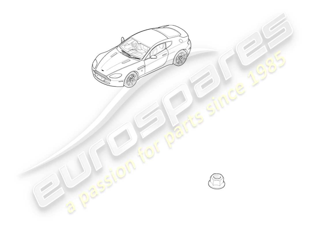 aston martin v8 vantage (2007) teilediagramm für erdungsbolzen und -muttern