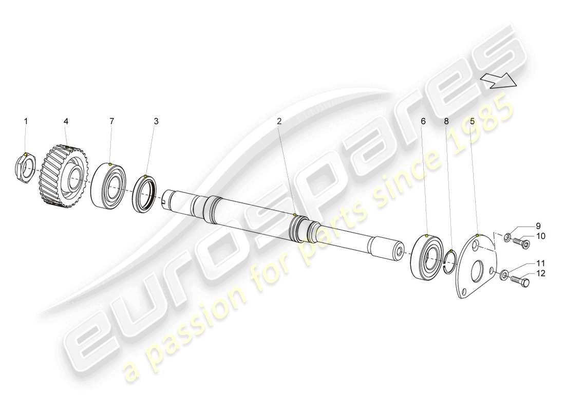 lamborghini gallardo coupe (2005) eingangswellen-ersatzteildiagramm
