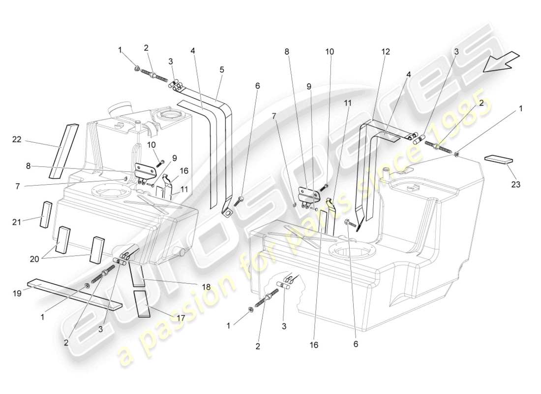 lamborghini gallardo coupe (2006) befestigungselemente ersatzteildiagramm
