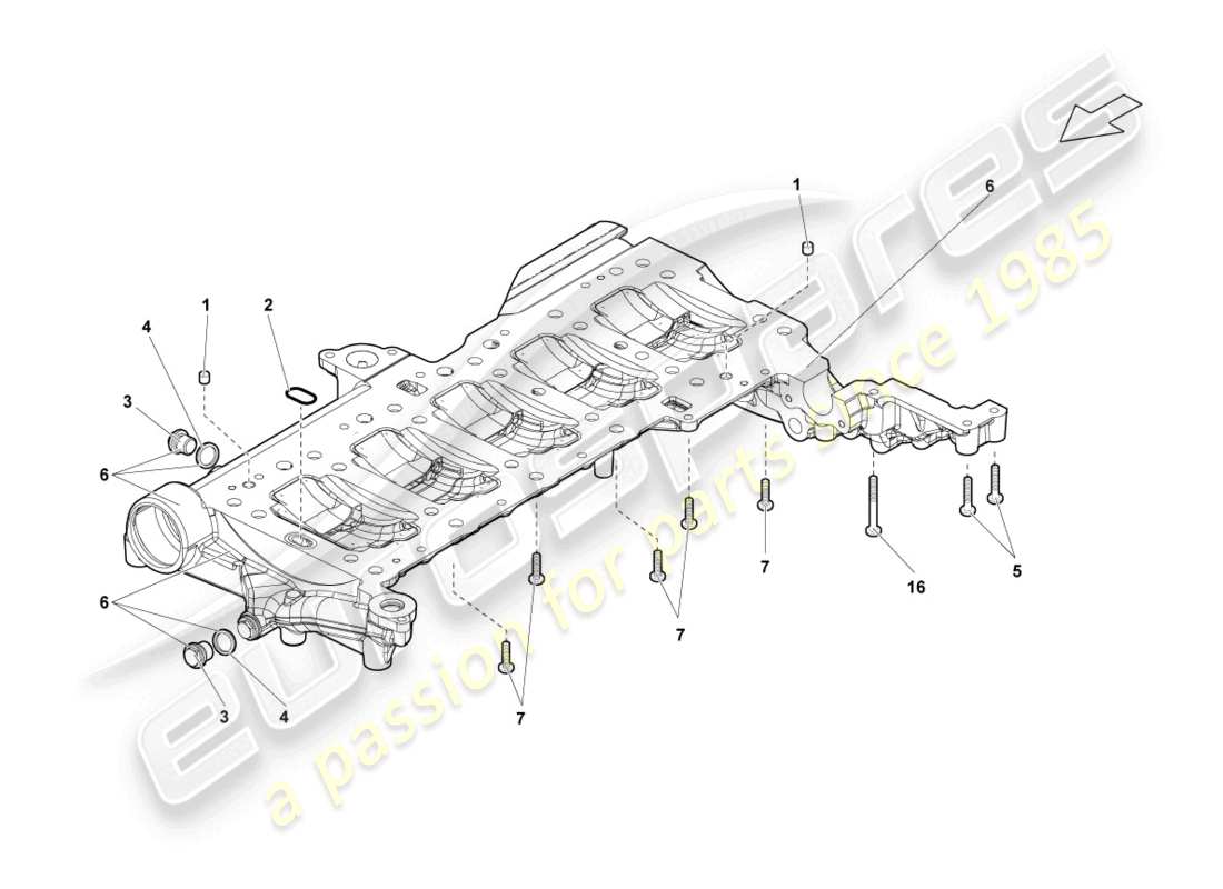 lamborghini lp560-4 spyder fl ii (2013) motorölwanne - ersatzteildiagramm