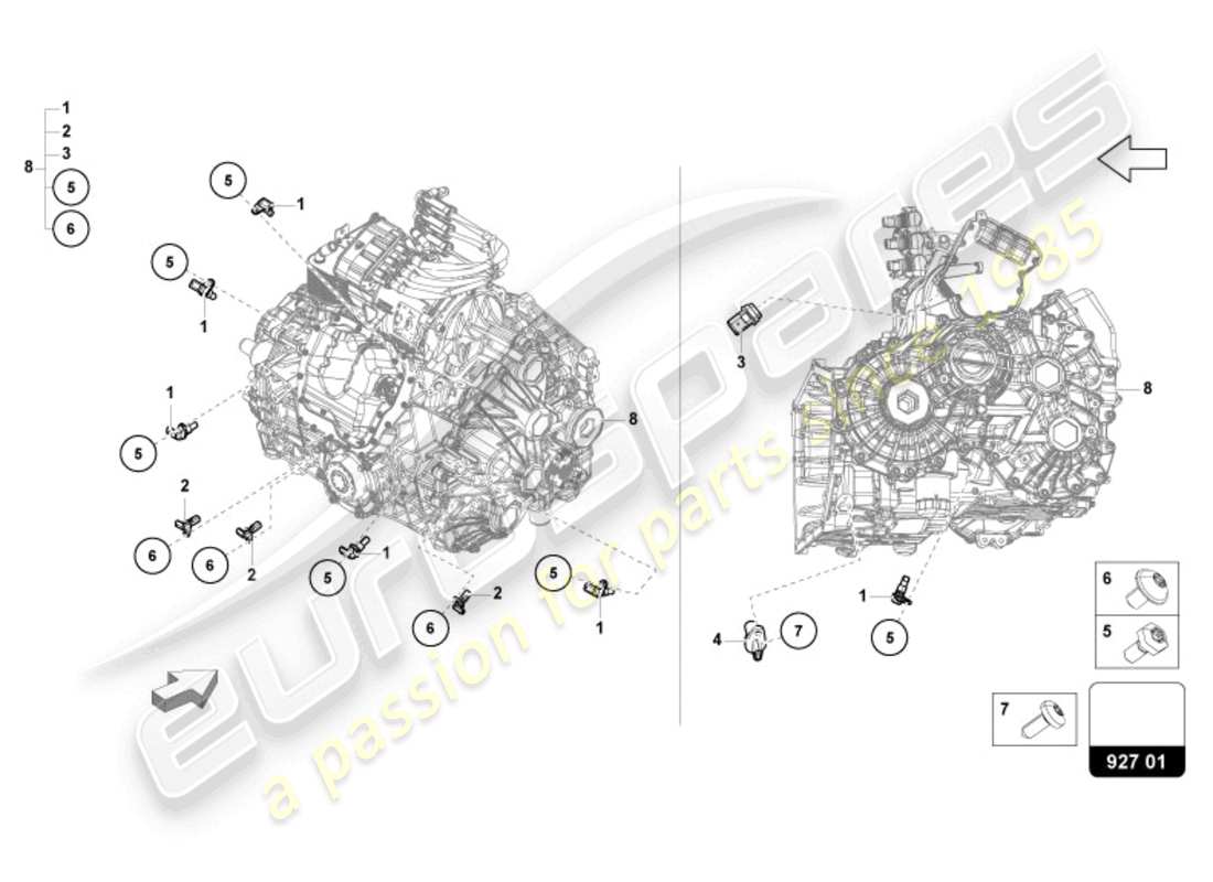 lamborghini revuelto coupe (2024) sensor rotor teilediagramm