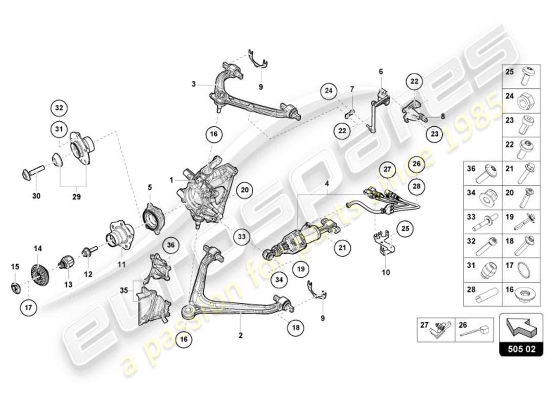 lamborghini 2024 (tecnica) guide rear ersatzteildiagramm