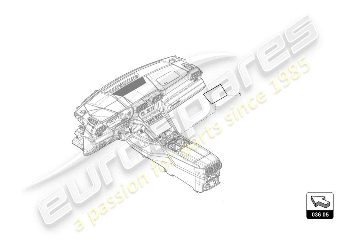 lamborghini urus s (accessories) aufprallschutz teilediagramm