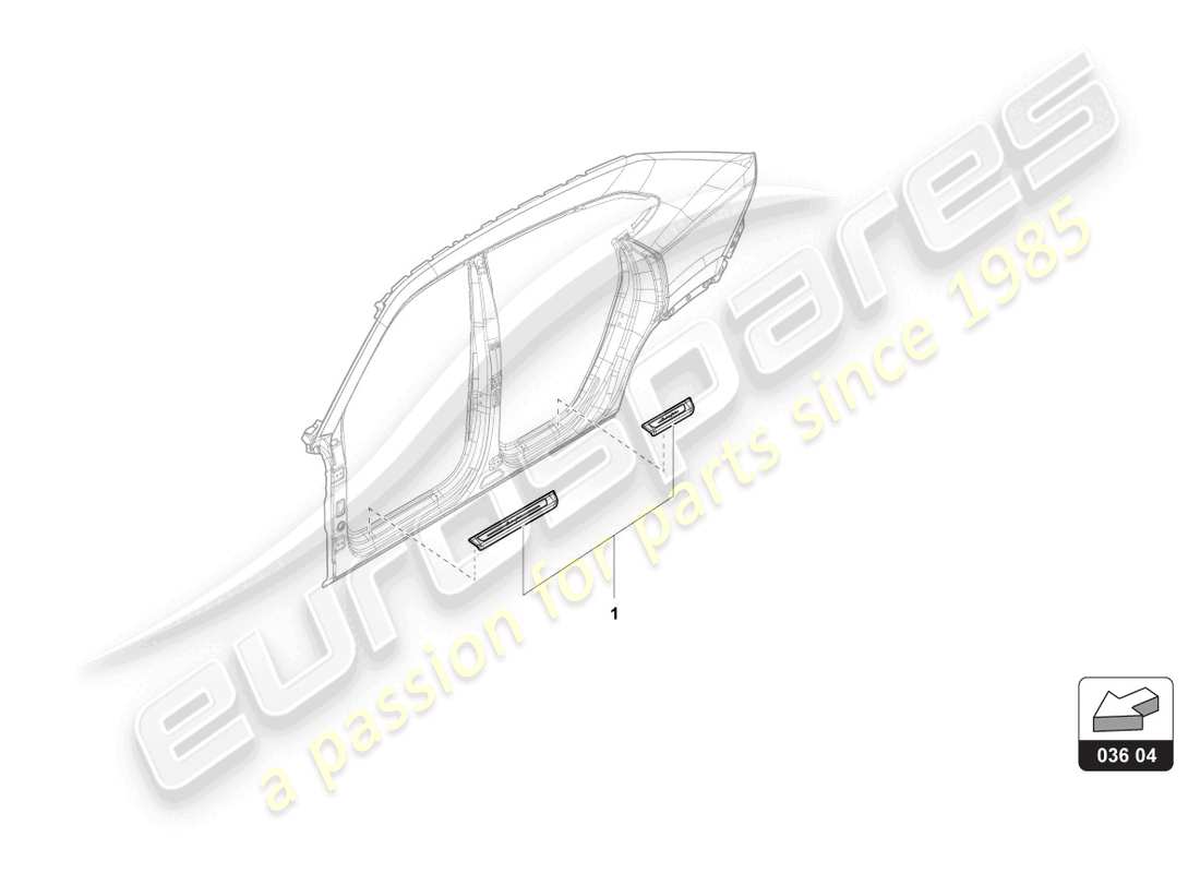 lamborghini urus s (accessories) fersenplatte ersatzteildiagramm