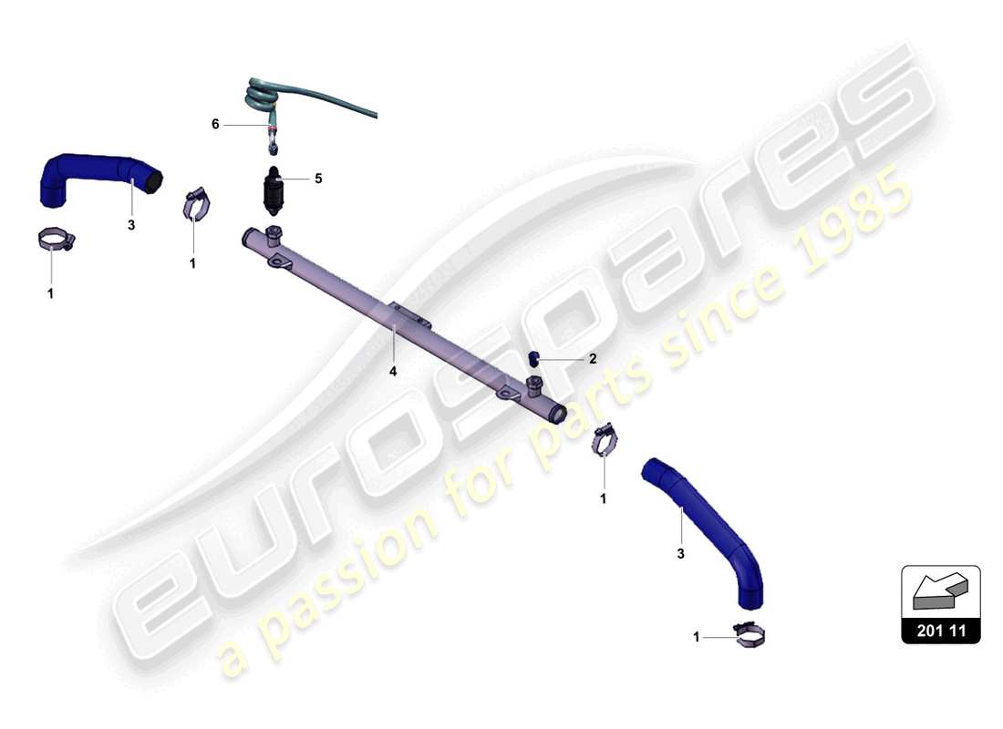 lamborghini super trofeo evo (2018) kraftstoffsystem teilediagramm