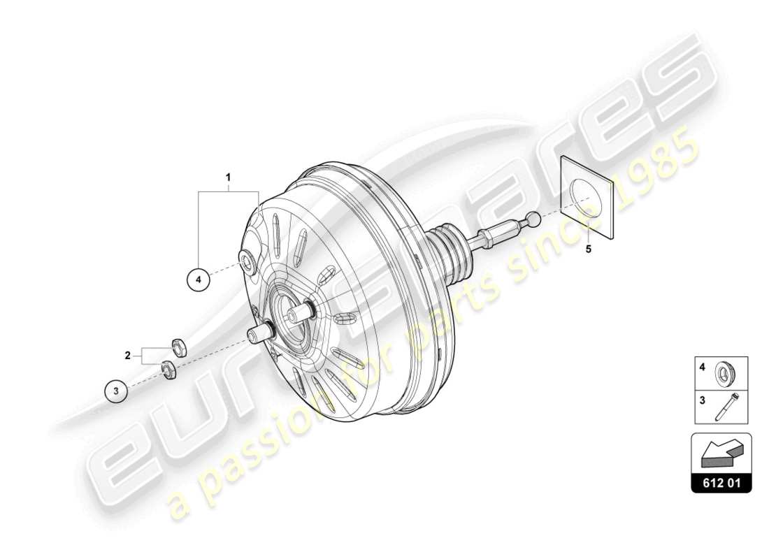 lamborghini urus (2019) bremsservo-ersatzteildiagramm