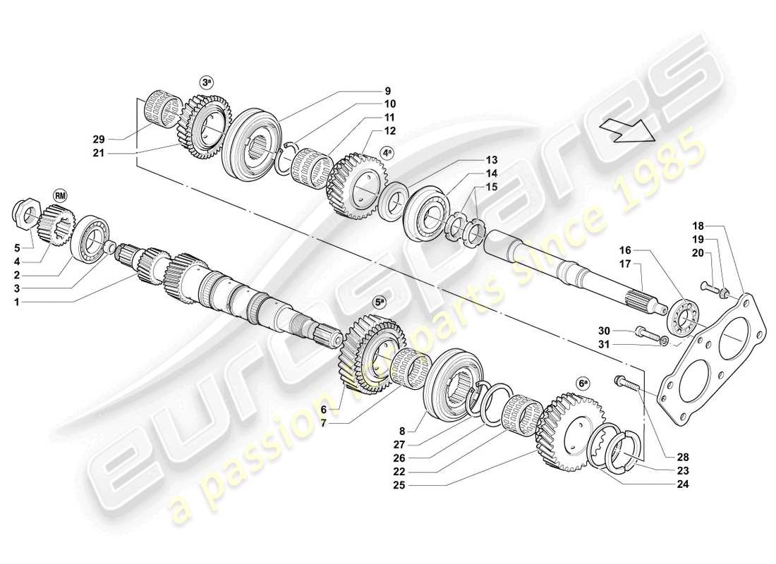 eine teilezeichnung aus dem lamborghini lp570-4 sl (2013) teilekatalog