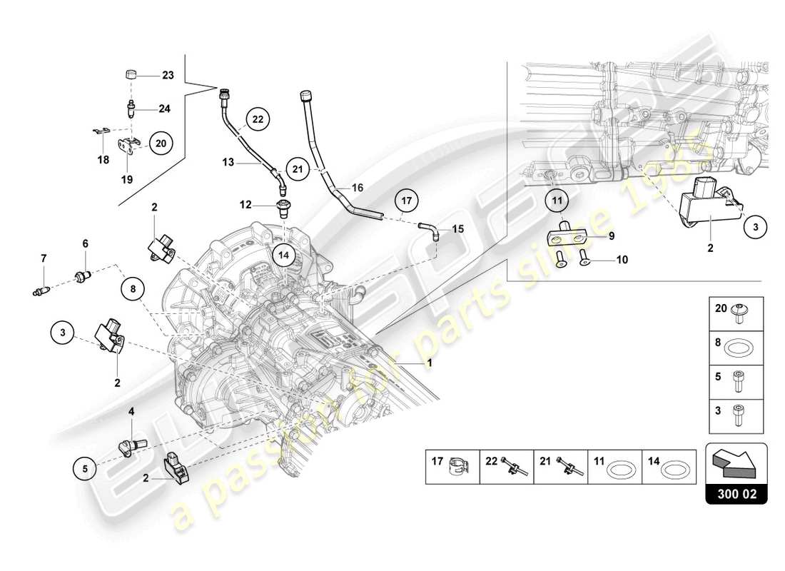 lamborghini 2022 (lp770-4 svj roadster) sensoren teilediagramm