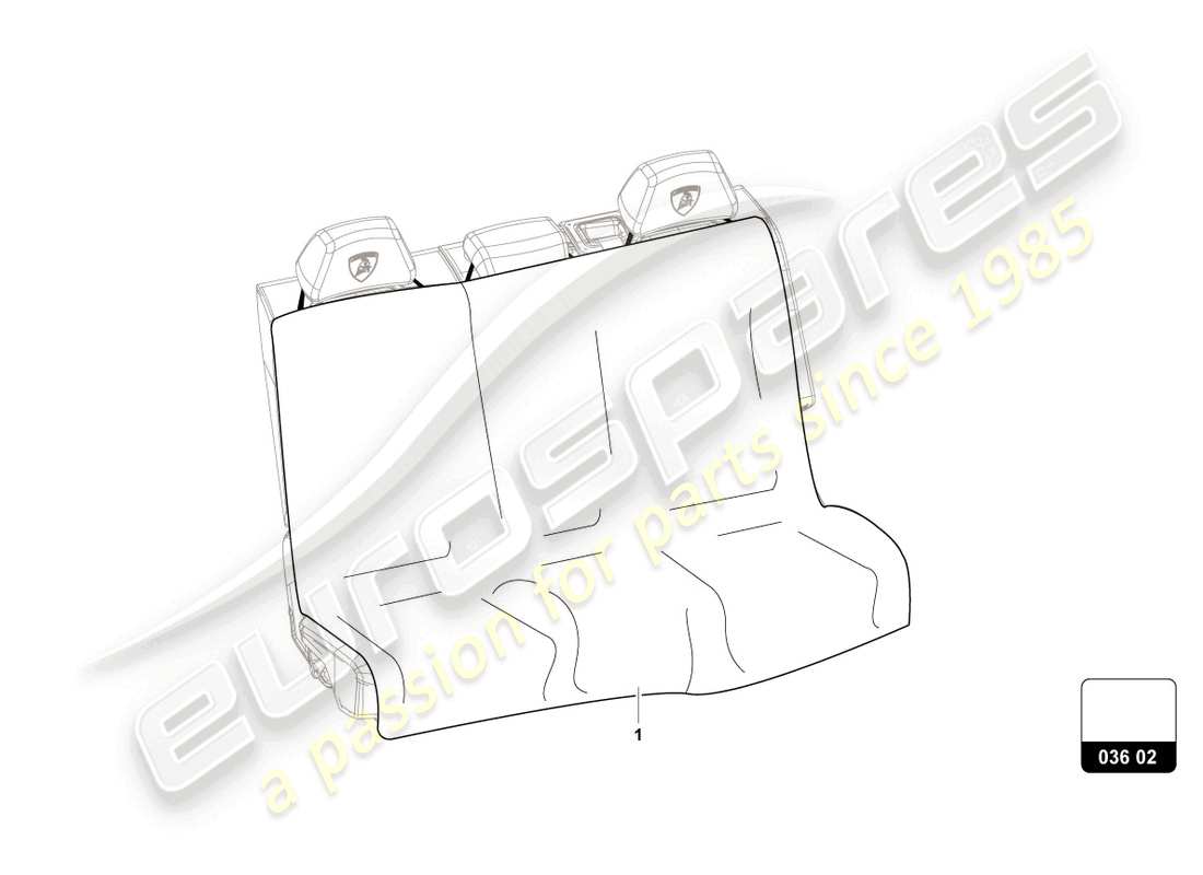 lamborghini urus s (accessories) sitzpolster-ersatzteildiagramm