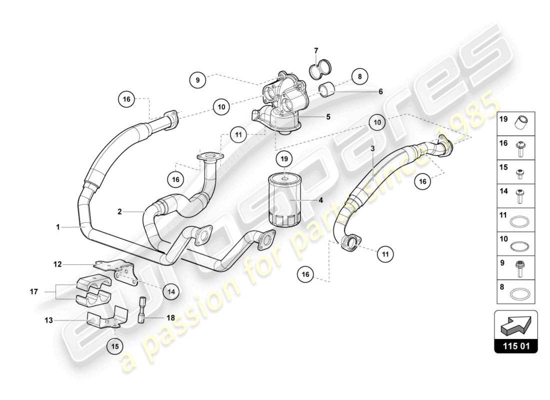 lamborghini sian roadster (2021) ölfilter ersatzteildiagramm