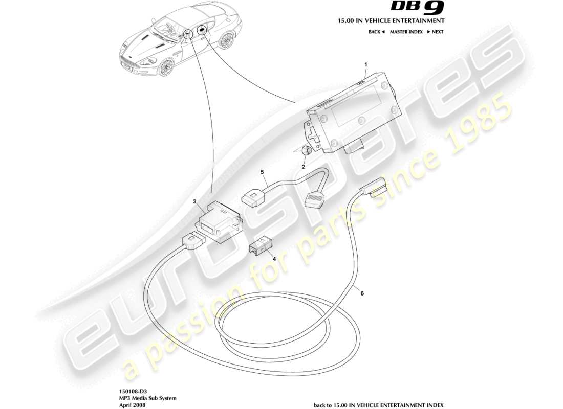 aston martin db9 (2010) mp3 medienteildiagramm