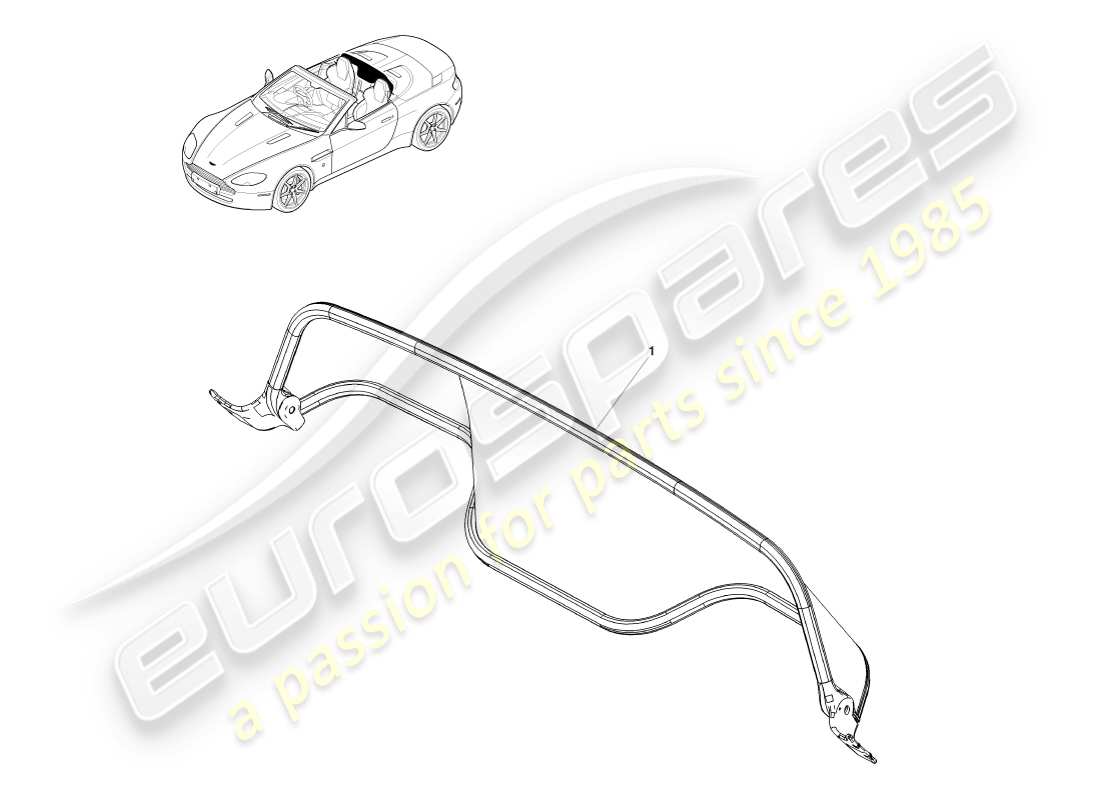 aston martin v8 vantage (2005) windabweiser ersatzteildiagramm