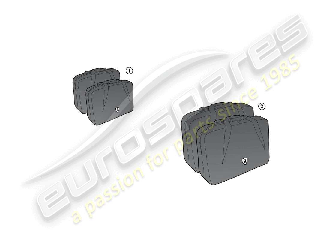 lamborghini gallardo coupe (accessories) reisetaschen-set ersatzteildiagramm