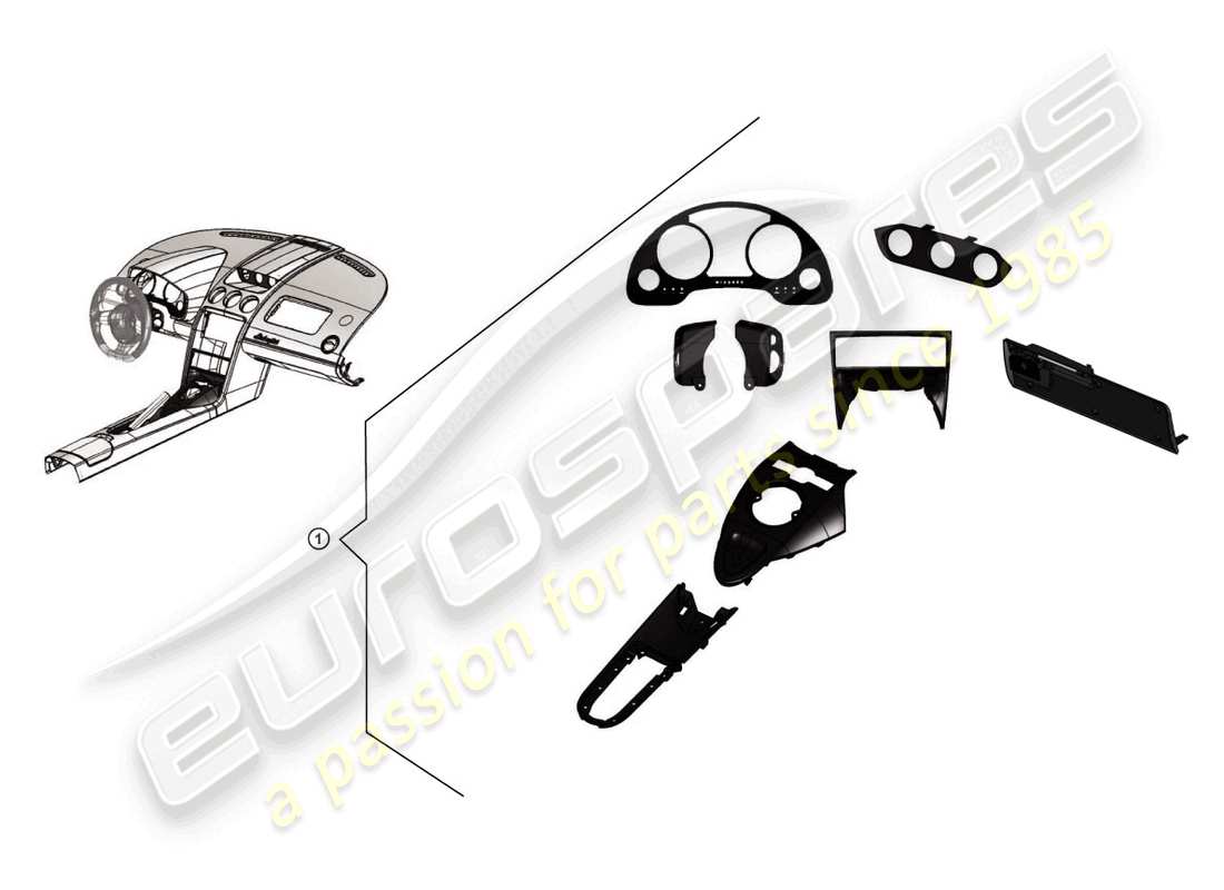 lamborghini lp560-2 coupe 50 (accessories) nachrüstsatz klavierlack ersatzteilliste