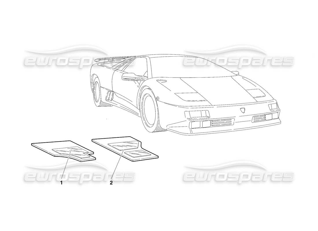 lamborghini diablo se30 (1995) zubehör (gültig für rh d. version - januar 1995) ersatzteildiagramm