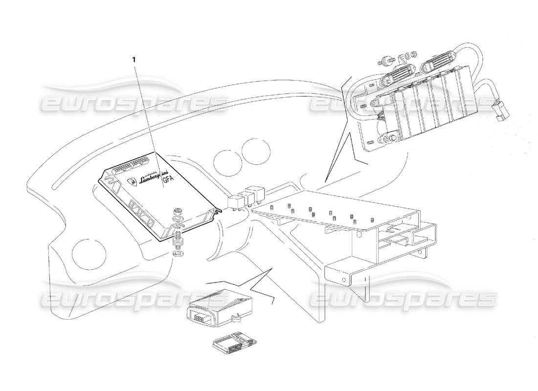 lamborghini diablo sv (1997) elektrisches system (gültig für japan – märz 1997) teilediagramm