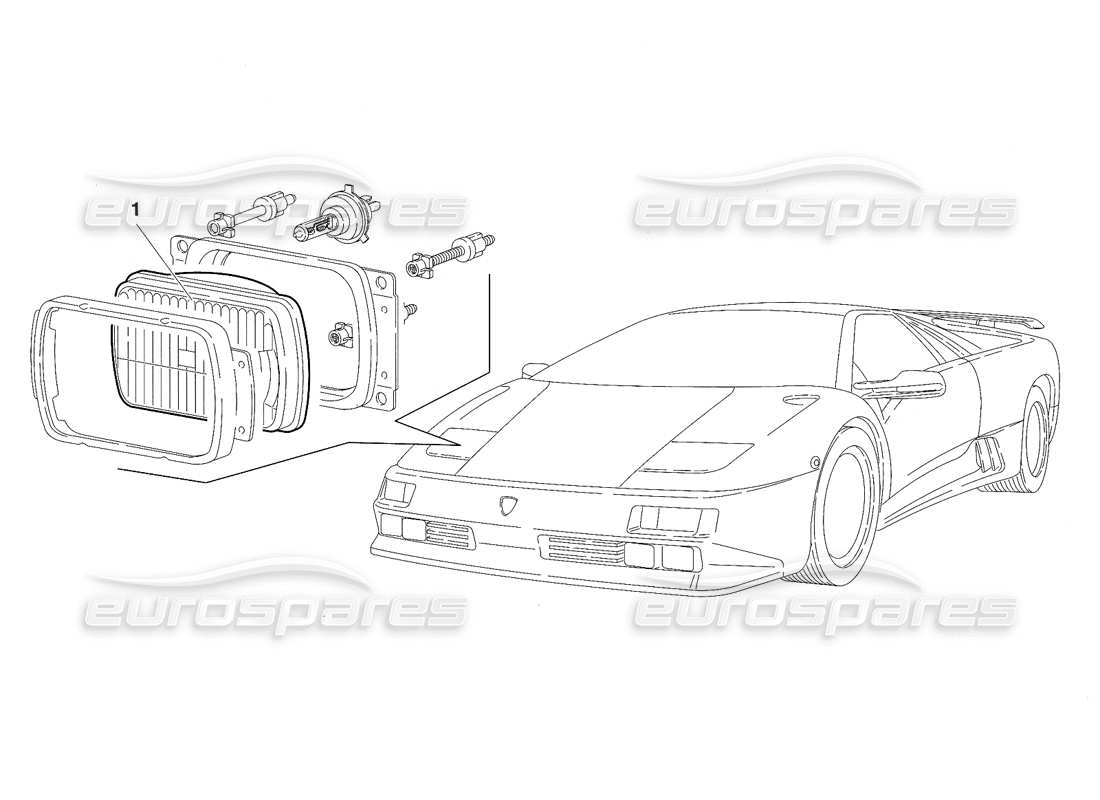 lamborghini diablo se30 (1995) lichter (gültig für japan – januar 1995) teilediagramm