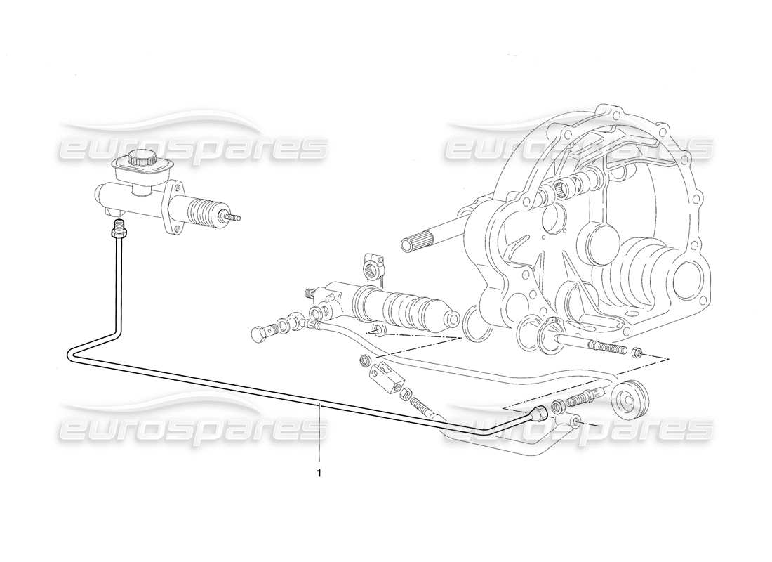 lamborghini diablo sv (1997) kupplungshebel (gültig für rh d. - märz 1997) teilediagramm