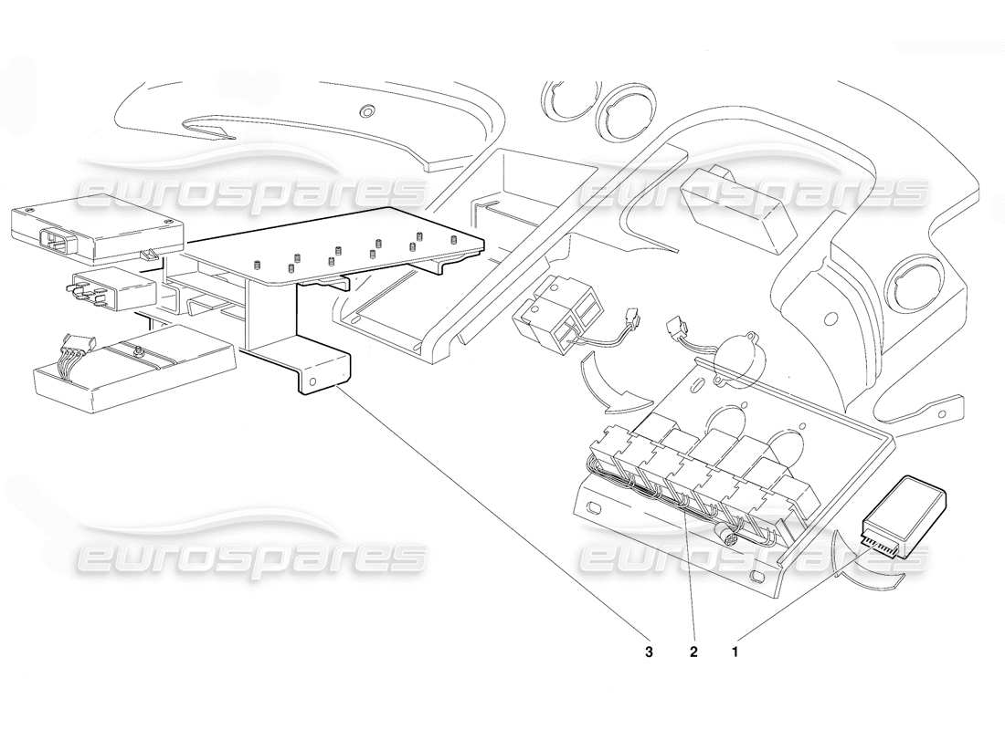 lamborghini diablo (1991) elektrisches system (gültig für gb-version - oktober 1991) teilediagramm