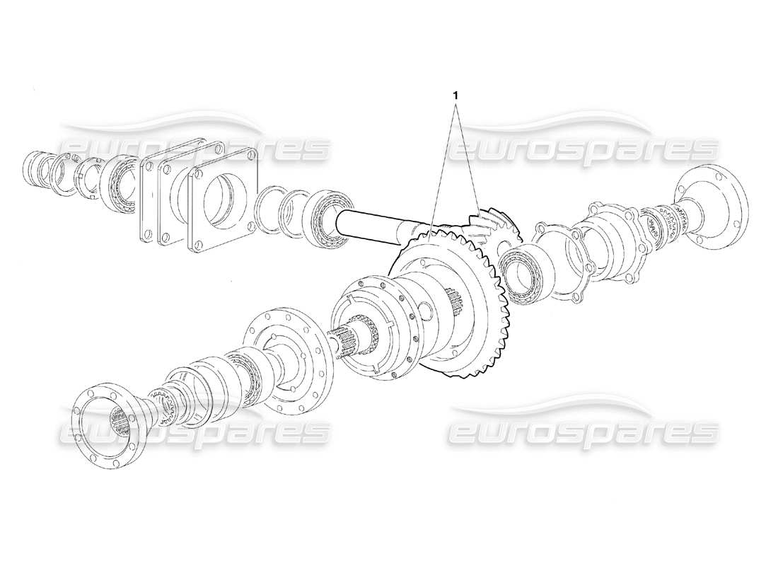 lamborghini diablo se30 (1995) hinteres differential (gültig für kanada – januar 1995) teilediagramm