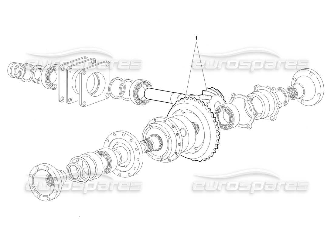 lamborghini diablo sv (1997) differential (gültig für kanada – märz 1997) teilediagramm