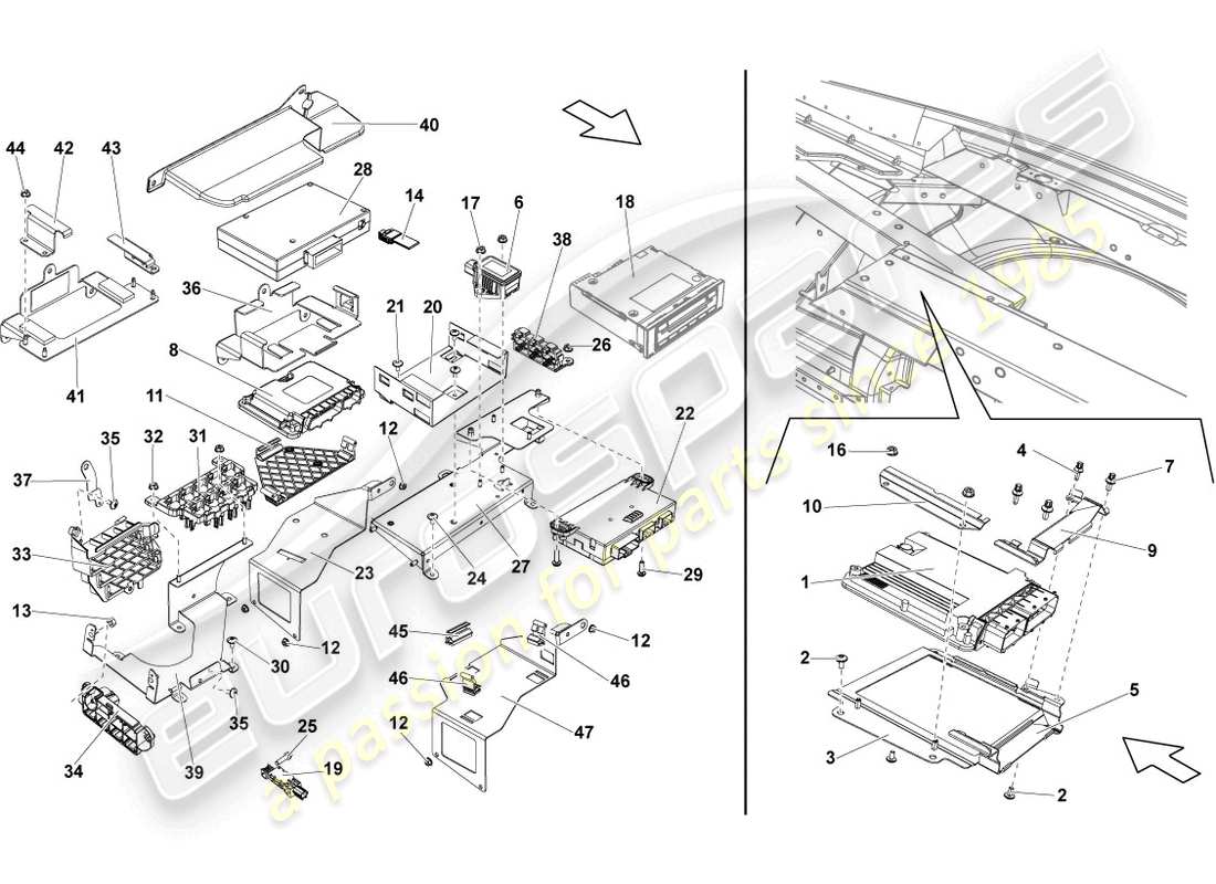 lamborghini lp550-2 spyder (2013) motorsteuergerät teilediagramm