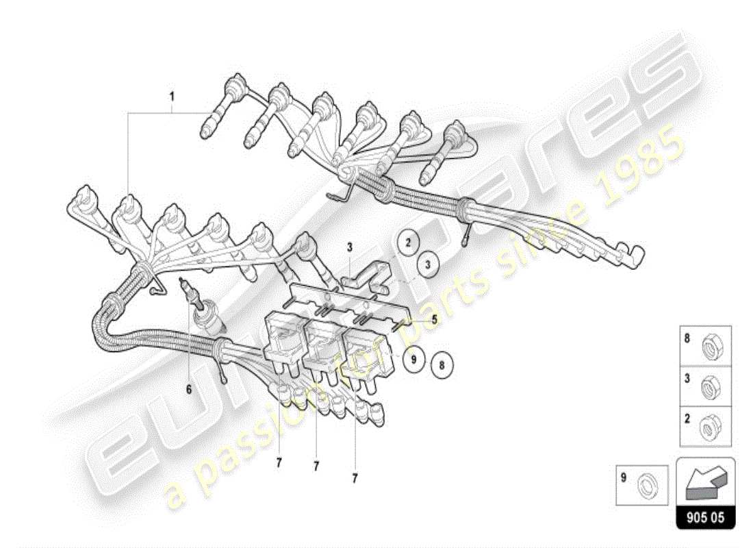 lamborghini diablo vt (1996) statisches zündsystem teilediagramm
